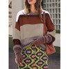 Imily Bela Womens Color Block Cropped Sweaters 2025 Winter Trendy Casual Oversized Y2k Going Out Striped Pullover Tops - 4 of 4