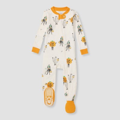 Burt's Bees Baby® Baby Snug Fit Halloween Costume Footed Pajama - Off-White/Orange