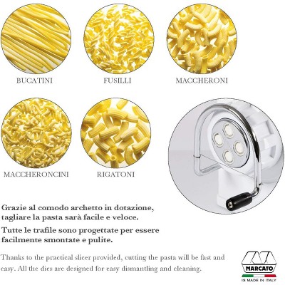 Marcato Regina White Manual Pasta Maker with Chrome Handle