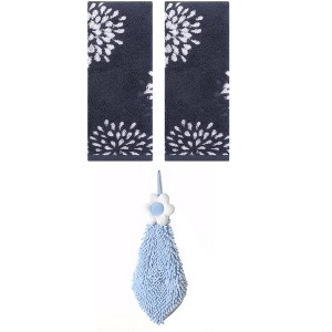 REGALWOVEN 3 Pcs Absorbent Soft Decorative Hand Towel for Bathroom - 1 of 4