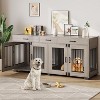 71"Large Dog Crate for 2 Dogs,Dog Cage Furniture with 3 Drawers for Storage Space,Furniture Style Indoor Dog Crate&TV Stand,for Large Medium Dogs - 4 of 4