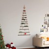 Aghana Digitals Rustic Wooden Hanging Christmas Tree with Star, 74x150cm - Space-Saving Wall/Door - 3 of 4