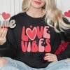 Simply Sage Market Women's Graphic Sweatshirt Love Vibes Stars - 2 of 3