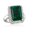 Ross-Simons 4.40 Carat Emerald and .20 ct. t.w. Diamond Ring in Sterling Silver - 4 of 4