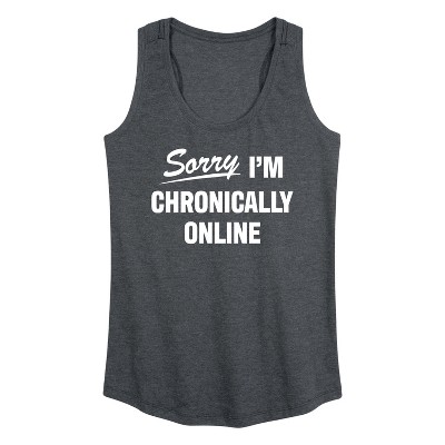 Women's - Instant Message - Sorry I'm Chronically Online Graphic Racerback Tank