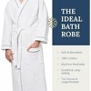 Ben Kaufman Bathrobes - 100% Cotton Shawl Collar Spa Robes - Waffle Style - Plain, Pack of 1 - 4 of 4