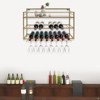 YIYIBYUS Industrial Wine Racks Wall Mounted, Rustic Metal Hanging Wine Bottle Holde - 2 of 4
