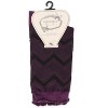 Memoi Women's Zig Zag Ruffle Top Cotton Blend Crew Sock - 3 of 4