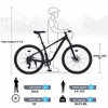 NAYSAYE 29 Inch Mountain Bike 8 Speed Steel Frame with Front Suspension for Adults and Youth, Blue, 70.8"*27.1"*41.7" - 3 of 4