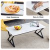 KTMBDW Coffee Table for Living Room with Round Corners, Modern Style Center Table with Metal Legs, 47Inch Rock Slab Material, Space Saving - 4 of 4