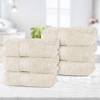 Cotton Plush Soft Highly-Absorbent Heavyweight Luxury Hand Towel Set of 6 by Blue Nile Mills - 2 of 4