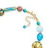 Ross-Simons Italian Blue, Green and Golden Murano Glass Bead Necklace in 18kt Gold Over Sterling - 3 of 4