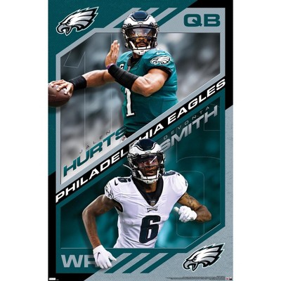 : Trends International NFL Philadelphia Eagles - Retro Logo 14  Wall Poster, 22.375 x 34, Black Framed Version : Sports & Outdoors