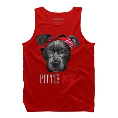Men's Design By Humans Mother's Day Pittie Mom Pitbull Dog Lovers By dandingroz Tank Top