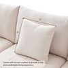 NicBex Couches for Living Room 89" Modern Sectional Sofa L-shaped Luxury Chenille Upholstered Sofa Couch with Convertible Ottoman and 2 pillows, Beige - 2 of 4