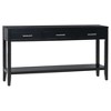 Aoxun U_STYLE 62 in Farmhouse Console Table  3 Drawers, Bottom Shelf & Iron Handles, Painted Entryway Table for Living Room, Hallway, or Office - 3 of 3