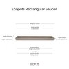 Ecopots Indoor/Outdoor Modern Plastic Rectangular Bruges Flower Pot Planter Saucer - 3 of 3