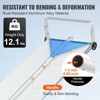 VEVOR Snow Roof Rake, 30ft Reach Aluminium Roof Shovel with Slide Cloth, Premium 19" Blade Snow Removal Tool, Safe on Roof with Roll Wheels - 4 of 4