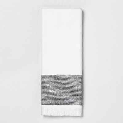 Microstripe Terry Cotton Hand Towel Taupe - Hearth & Hand™ with Magnolia