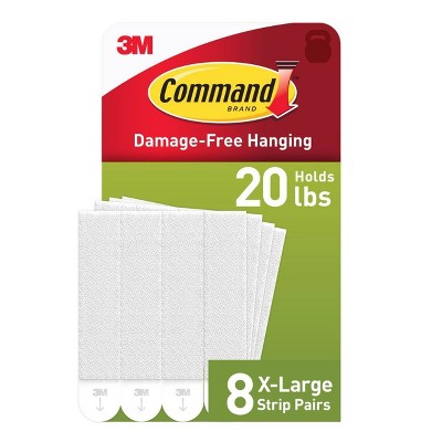 Command 8ct Damage-Free X-Large Picture Hanging Strips -  White