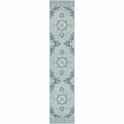 Mark & Day Lyla 2'5"x11'10" Runner Woven Indoor Outdoor Rug: Stain-Resistant, Pet Friendly, Traditional Medallion Design