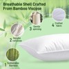 Itopfox Hypoallergenic Bamboo Viscose Pillow with Down Alternative Filling, Oeko-Tex Certified, Luxury Hotel Quality for Back Stomach & Side Sleepers - 2 of 4