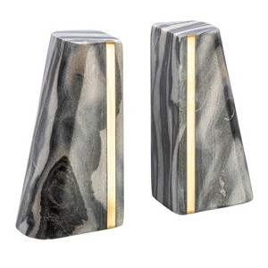 Storied Home Geometric Marble Bookends, Set of 2 - 1 of 4