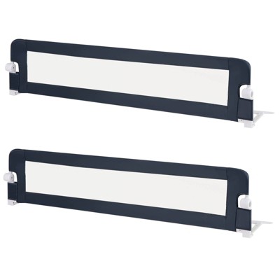 Safstar 2PCS 71" Toddler Foldable Bed Rail w/ Adjustable Safety Strap Bedrail Guard