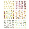 Wrapables Nail Art Water Nail Stickers Water Transfer Stickers / Nail Art Tattoos / Nail Art Decals, Colorful Flowers (6 Sheets) - 2 of 2