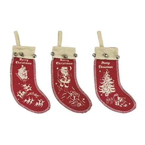 Northlight 19 Red and Green Felt Christmas Stocking with Snowflakes