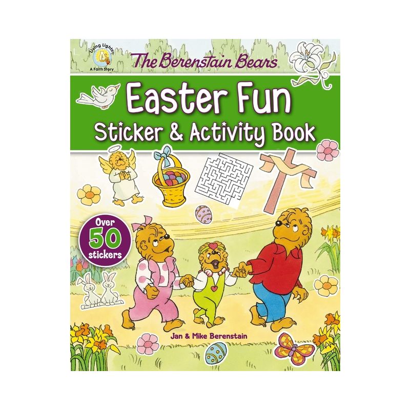 The Berenstain Bears Easter Fun Sticker and Activity Book - (Berenstain Bears/Living Lights: A Faith Story) by  Jan Berenstain & Mike Berenstain, 1 of 2