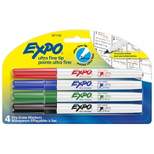 Expo 4pk Dry Erase Markers Ultra Fine Tip Multicolored