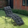 Costway 73'' Lounge Chaise Cushion Padded Recliner Cushion Indoor Outdoor Navy/Orange/Black/Dark Orange/Beige/Gray/Brown - 4 of 4