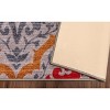Vintage Floral Damask Non-Slip Washable Indoor Runner or Area Rug by Blue Nile Mills - 4 of 4