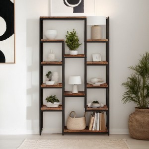 Hommoo 70.9" Bookshelf Display Bookcase with 12 Open Shelves - 1 of 4