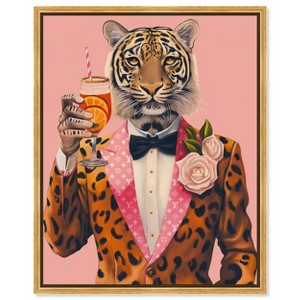 Art Remedy Tiger Bellini Suit Tiger Glam Wall Art Framed - 1 of 4