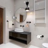 Cobbe Matte Black Bathroom Hardware Set with Towel Rack, Hand Towel Bar, 2 Towel/Robe Hooks, Toilet Paper Holder Bathroom Accessories Set 5-Piece - 2 of 4