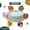 Trendables Plastic Dinnerware Set Blue Rose Design Party Plate with Gold Rim Dessert Plate & Heavy Duty Plastic Plate - 3 of 4