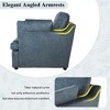 Kumasinova Oversized Lounge Accent Chair, Armrest Cushions, T-Shaped Cushion, Neutral Style Armchair for Living Room, Sofa Chair for Relaxing - 2 of 4