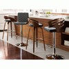LumiSource Caviar Chrome Swivel Bar Stool 30" High Modern Adjustable Gray Faux Leather Cushion with Backrest Footrest for Kitchen Counter Height House - 4 of 4