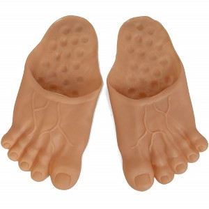 Skeleteen Funny Feet Slippers - Jumbo Big Foot Realistic Costume Accessories Shoe Covers for Giant Costumes for Kids and Adults - 1 of 4