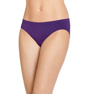  Jockey Women's Underwear Smooth & Shine Seamfree Bikini,  absolute plum, 5: Clothing, Shoes & Jewelry