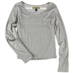 Aeropostale Womens Crochet Back LS Embellished T-Shirt - 1 of 1