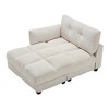 Oversized Corduroy Sleeper Chaise Lounge with USB, Cup Holder & Side Pocket - 2 of 4
