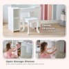 Teamson Kids Deluxe Glow Wooden Vanity Desk with LED Lights & Cork Panels, White - 3 of 4