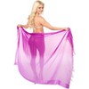 LA LEELA Summer Sarong Swimsuit Coverup for Women Chiffon Long Bathing Suit Wrap Sheer Bathing Suit Bottom One Size Purple, Solid - 2 of 4