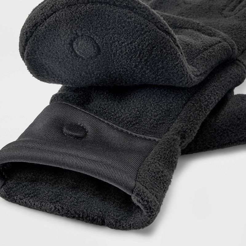Men&#39;s Flip Top Fleece Gloves - All In Motion&#8482; Black, 4 of 5