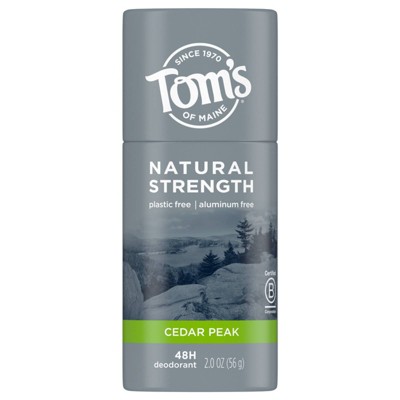 Tom's of Maine Men's Plastic-Free Natural Strength Cedar Peak - 2oz