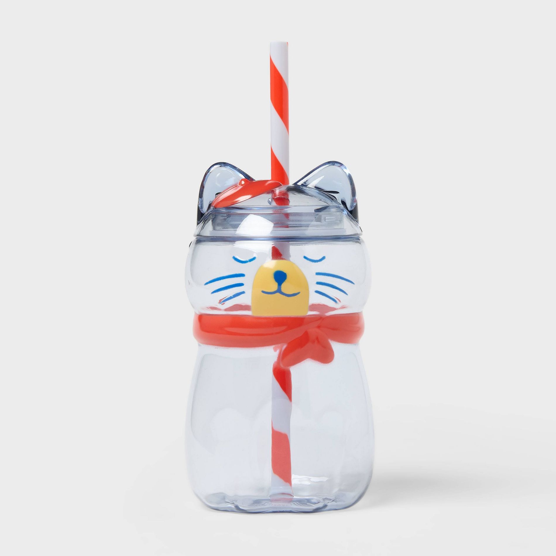 12 fl oz Figural Cat Shape with Tumbler - Pillowfort™