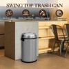 65 Liter  Trash Can, 17 Gallon Stainless Steel Waste Bin, Commercial Grade Outdoor Garbage Can - 4 of 4